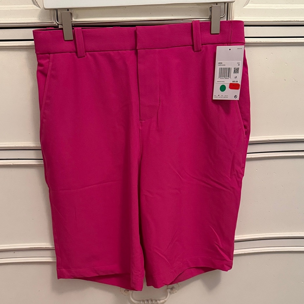 Nike Men's Pink Flat Front Shorts